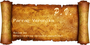 Parrag Veronika névjegykártya